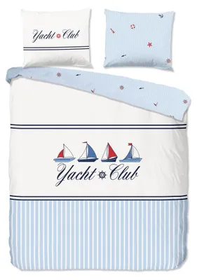Immagine prodotto di Biancheria da letto "Yachtclub" - Blu - (240x220 cm) - 100% cotone