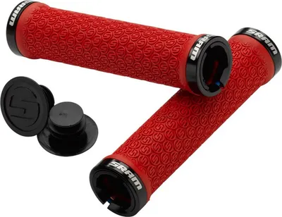 Produktbild von Sram Griffe Locking Grips rot, mit Double Clamps & End Plugs