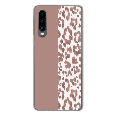 Produktbild von MuchoWow® Handyhülle Schutzhülle Hülle für Huawei P30 Tiermuster - Rosa - Tiere Silikon Softcase Handy Hülle - Kartenbesitzer