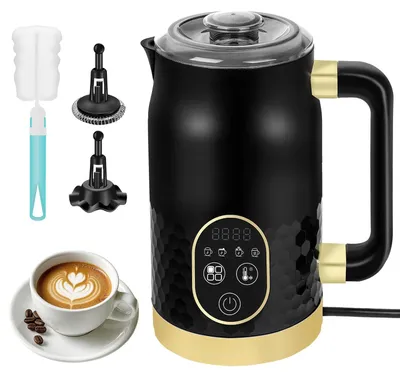 Milchaufschäumer 4-in-1, 140 ml, 270 ml, 2 Aufsätze