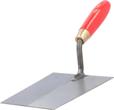 Produktbild von STUBAI Maurerkelle rostfrei mit lackiertem Heft | 180 x 125 mm | 0,75 mm Klingenstärke | Profi Glättscheibe für Maurer-, Putz- und Spachtelarbeiten, Betonarbeiten im Innen- als auch im Außenbereich