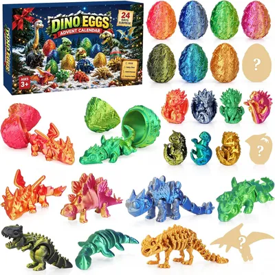 Produktbild von Adventskalender mit 3D-gedruckten Dinosauriereiern