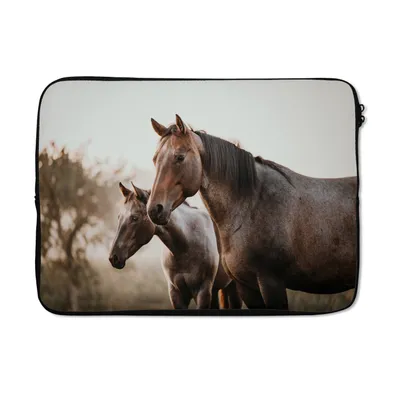 Produktbild von MuchoWow® Laptop Hülle 14 ZollPferde - Natur - Braun Laptoptasche - Laptoptasche - Stoßsicher - Schutzhaube