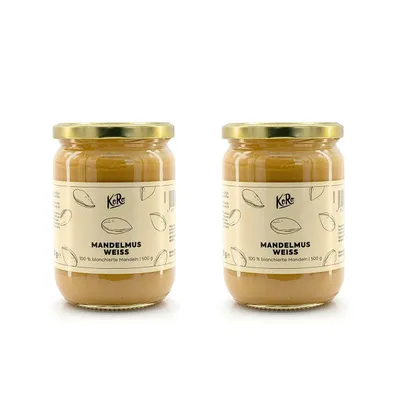 Produktbild von KoRo I Weißes Mandelmus 2 x 500 g