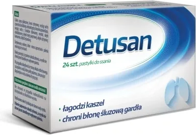 Produktbild von Detusan 24 Lutschtabletten gegen Raucherhusten