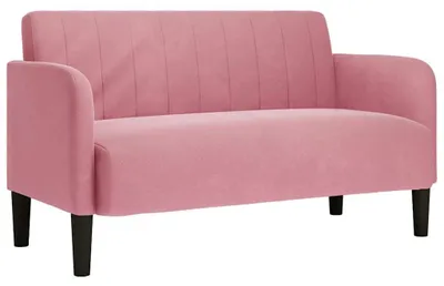 Immagine prodotto di vidaXL Divano a due posti in velluto rosa 109 cm