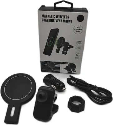Produktbild von Samaray Autoladegerät Autozubehör Kabelloses Ladegerät iPhone 14 15W Schnellladen Adapter Qc 3 0 Magnetisch