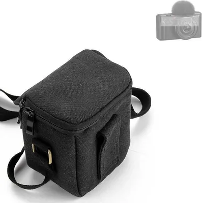 Produktbild von K-S-Trade Umhängetasche kompatibel mit Sony ZV-1F Schulter Tasche Tragetasche Kameratasche Fototasche schwarz Schutzhülle Zubehörtasche