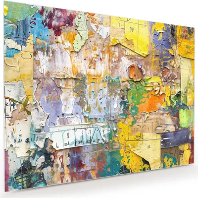 Produktbild von Glasbild 120x90cm in XXL für Wohnzimmer, Schlafzimmer Motiv Abstrakte Kunst