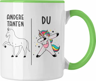 Produktbild von Trendation - Beste Tante Geschenk Tasse mit Spruch Kaffeetasse für Tante (Grün)