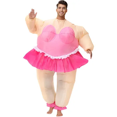 Produktbild von Schnellaufblasbares Ballettkostüm für Erwachsene, Komisch erwachsener aufblasbarer, Rosa, Geburtstagsfeier