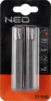 Zdjęcie produktu dla NEO TOOLS Końcówka TORX T50 x 75 mm, S2 x 2 szt.