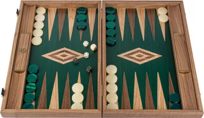 Immagine prodotto di Set da backgammon Manopoulos Premium – Rovere nero e noce americano – Design in madreperla (48x30 cm)