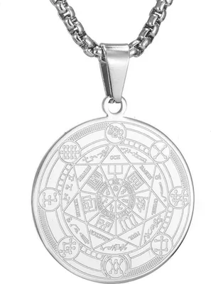Produktbild von Halskette Herren 7 Erzengel Siegel Medaille Talisman Edelstahl Amulett