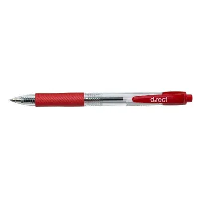 Zdjęcie produktu dla D.RECT Długopisy automatyczne czerwone 0.7 mm, 12 szt.