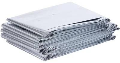 Produktbild von Zuverlässige Rettungsdecke, 210 x 160 cm, silber - silber, Notfalldecke - Erste Hilfe Wärmefolie, ein Produkt der NASA