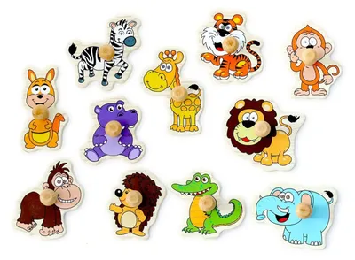 Zdjęcie produktu dla 2Kids Toys, drewniana układanka "Safari", 11 elementów