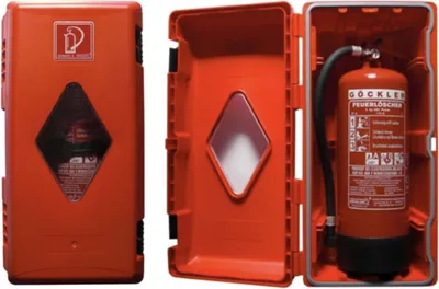 Produktbild von Feuerlöscher Box Schutzschrank für 6Kg rot-schwarz
