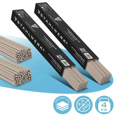 Produktbild von STAHLWERK 2 x Stabelektroden AWS E6013RR dick rutilumhüllt 2,5 x 350 mm 2 kg