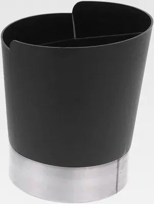 Produktbild von Küchenutensilienhalter Aus Und Edelstahl Organizer Für Essstäbchen Besteck Mit Abtropffläche Schlichtes Design Für Arbeitsplatte Schwarz