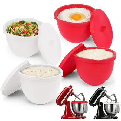 Produktbild von Solidchoice – Set mit 4 Silikon-Schäleraufsätzen für den KitchenAid-Mixer mit 5-Quart-Behälter
