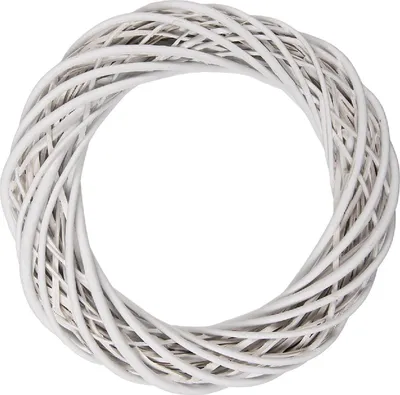 Image de Bordure en rotin blanc Ø 40x7 cm – décoration pour murs, portes et tables