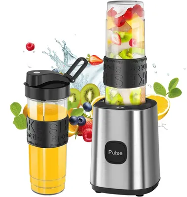 Smoothie-Mixer 500 W, 570 ml, tragbar, BPA-frei, Edelstahl