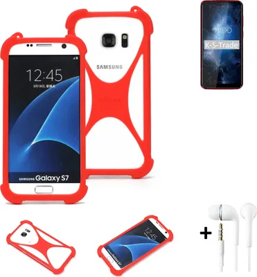 Produktbild von Handy-hülle + Kopfhörer kompatibel mit BQ Mobile BQ-6061L Slim Schutz-hülle Bumper Silikon Schutz Hülle Cover Case Silikoncase Silikonbumper TPU