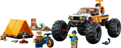 Produktbild von LEGO 60387 City Offroad Abenteuer, Camping Monster Truck Spielzeug mit funktionierender Federung, Fahrzeug für Kinder ab 6 Jahre