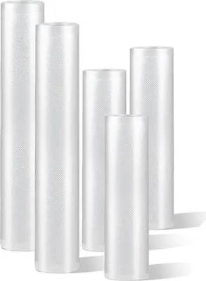 Produktbild von Waffel-Vakuumrollen 6er-Pack, BPA-Frei, 15/20/28 cm × 3 m, Für Vakuumiergeräte Und Sous-Vide-Garer