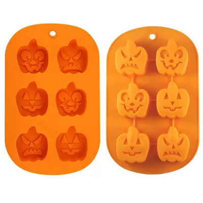 Produktbild von Kürbis Silikon Muffin Backform - Halloween Keks