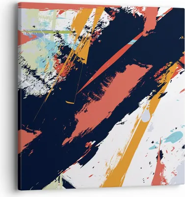 Produktbild von Bild auf Leinwand - Leinwandbild - Einteilig - Abstraktion Graffiti Modern - 40x40cm - Wand Bild - Wanddeko - Wandbilder - Leinwanddruck - Bilder - Wanddekoration - Leinwand bilder - AC40x40-4257