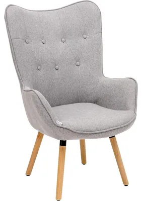 Obrázek produktu pro Křeslo - Křeslo s područkami - Křeslo s opěradlem - Pohodlné křeslo - Ergonomická vysoká opěrka zad - Dřevěné nohy