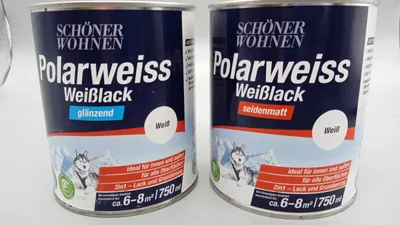 Produktbild von Schöner Wohnen Polarweiß Weißlack seidenmatt glänzend 750 ml, Weisslack:Seidenmatt