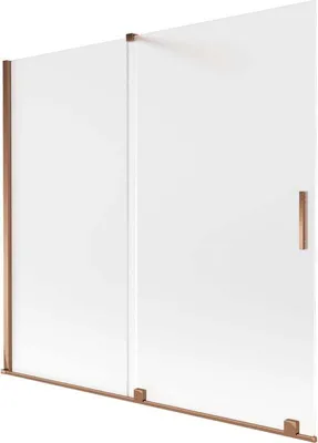 Zdjęcie produktu dla Parawan wannowy 2-skrzydłowy 170x150 cm, szron, różowe złoto, Mexen
