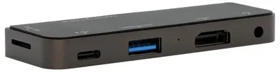 Imagen del producto de EXSYS EX-1222HM, Cable, USB 3.2 Gen 1 (3.1 Gen 1) Tipo-C, 87 W, Color antracita, MicroSD (TransFlash), MicroSDHC, MicroSDXC, Aluminio