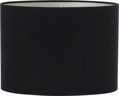 Produktbild von Light & Living - Lampenschirm oval Velours - Schwarz - 30x15x25cm - Stoffschirm für E27