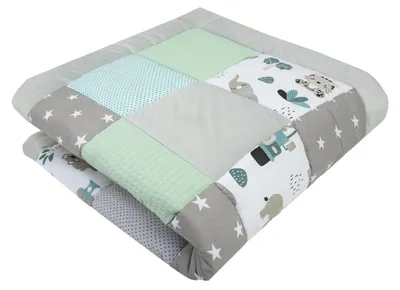 Produktbild von Medi Partners Krabbeldecke für Baby Spielmatte 100% Baumwolle Krabbelmatte - 100