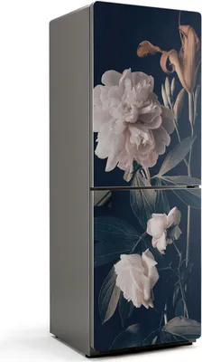 Produktbild von Blumenarrangement – Magnetische Kühlschrank Abdeckung – Dekorfolie magnetisch Küche – Kühlschrank Magnet Deko – selbstklebende Magnettafel – Magnetfolie für Kühlschranktür – 70x190 cm