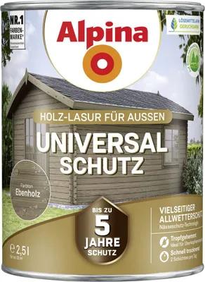 Produktbild von Alpina Holzlasur Universal-Schutz2,5L ebenholz