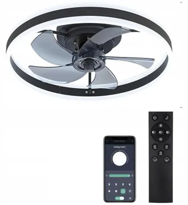 Zdjęcie produktu dla Żyrandol Sufitowy Z Wentylatorem Led 60W Oświetlenie Z Funkcją Wiatraka