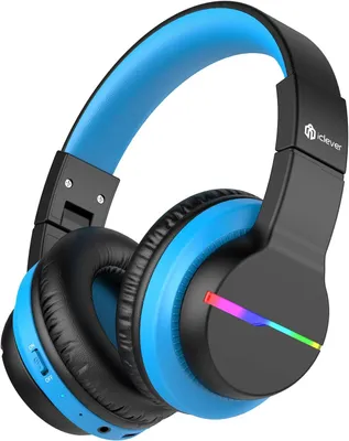 Produktbild von LED-Leuchten, Kinderkopfhörer Over-Ear mit 74/85/94dB Lautstärkebegrenzung, 85 Stunden Spielzeit, Bluetooth 5.2, eingebautes Mikrofon