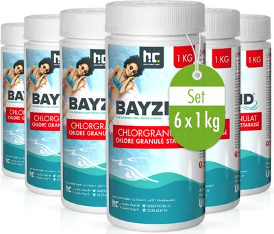 Produktbild von 6x 1 kg BAYZID® Chlorgranulat für Pools