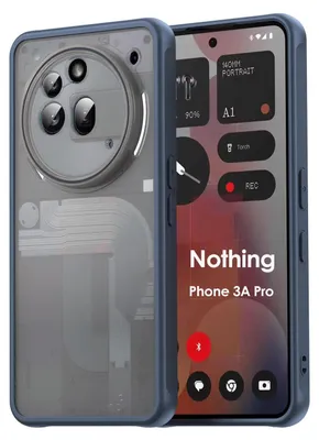 A close-up shot of a phone case and a phone screen displaying marketing information.