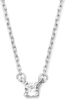 Produktbild von New Bling  9NB-0394 Silberkette mit Zirkonia –  38 + 7 cm – Zirkonia – Silber – Ankerglied – Silberfarben