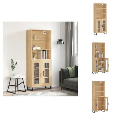 Immagine prodotto di vidaXL Credenza Sonoma-quercia 69,5x34x180 cm in legno - Credenze