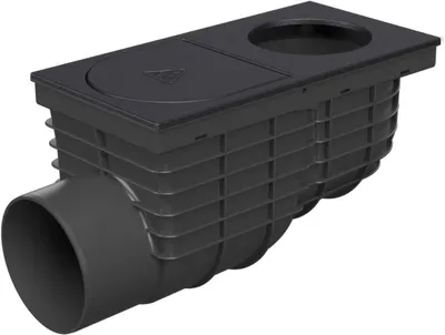 Image de Collecteur de débris de toiture D110 latéral, pour gouttière de 100 mm de diamètre - en fonte