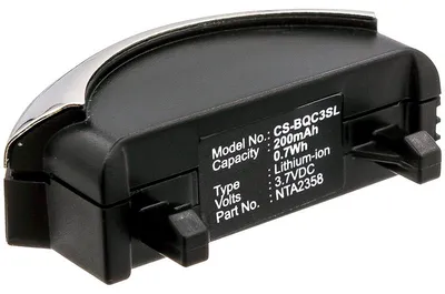 Obrázek produktu pro TECHTEK Baterie kompatibilní s [Bose] 40228, 40229, QC3 nahrazuje 40229, pro NTA2358