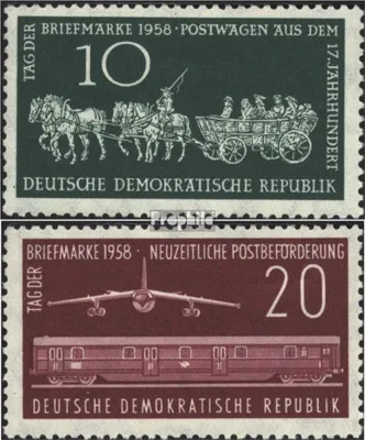 Produktbild von Briefmarken DDR 1958 Mi 660-661 (kompl.Ausg.) postfrisch Tag der Briefmarke