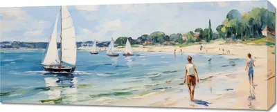 Obrázek produktu pro Obraz 100x40cm Život na břehu